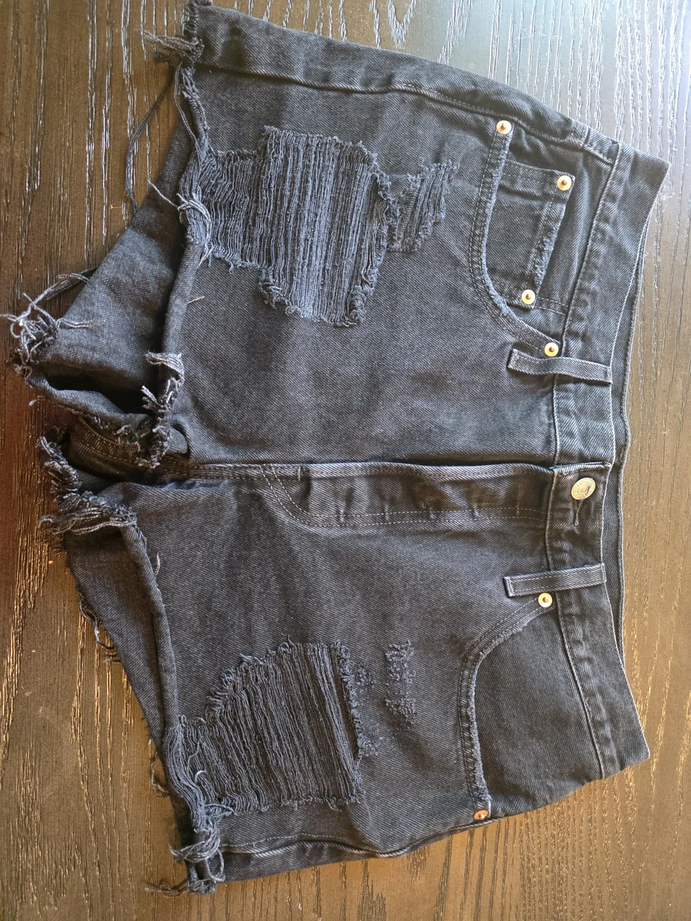 Levi's 501 Original High-Rise Distressed Denim Shorts